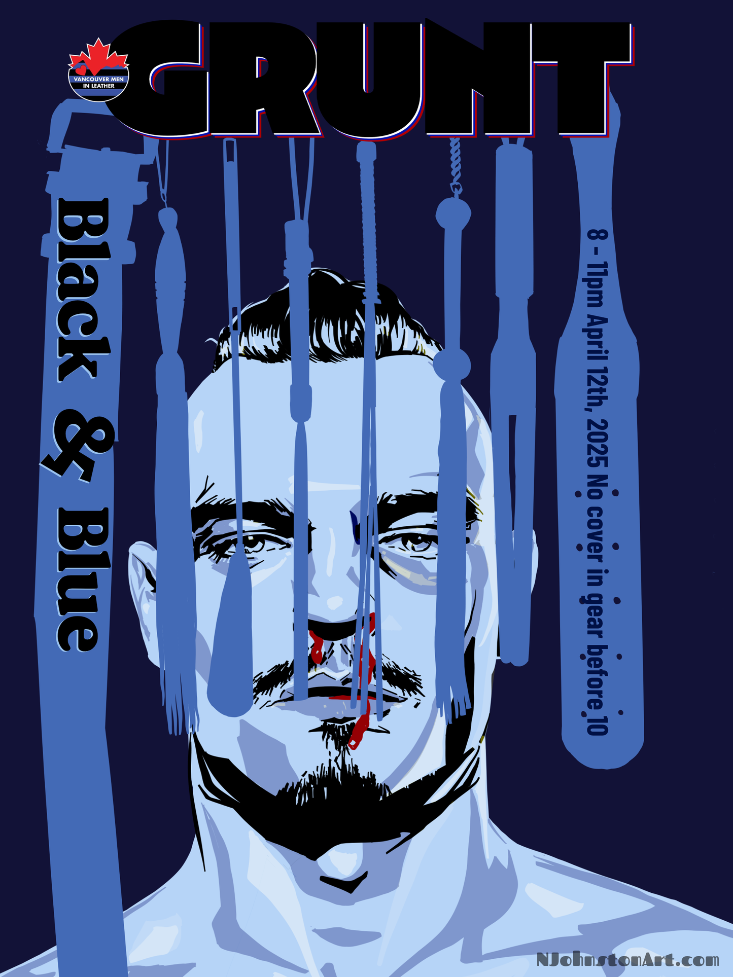 GRUNT April 2025 - Black and Blue - Device Wallpaper Pack